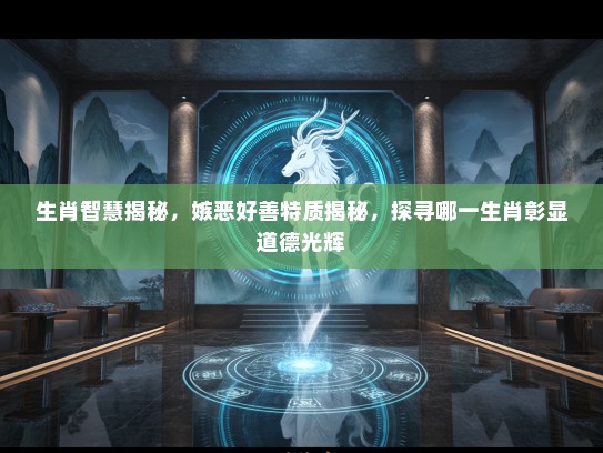 生肖智慧揭秘，嫉恶好善特质揭秘，探寻哪一生肖彰显道德光辉