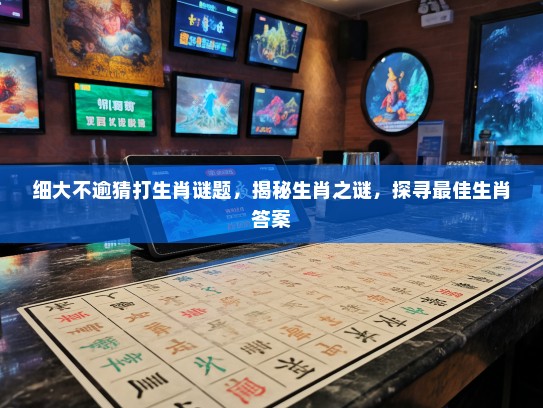 细大不逾猜打生肖谜题，揭秘生肖之谜，探寻最佳生肖答案