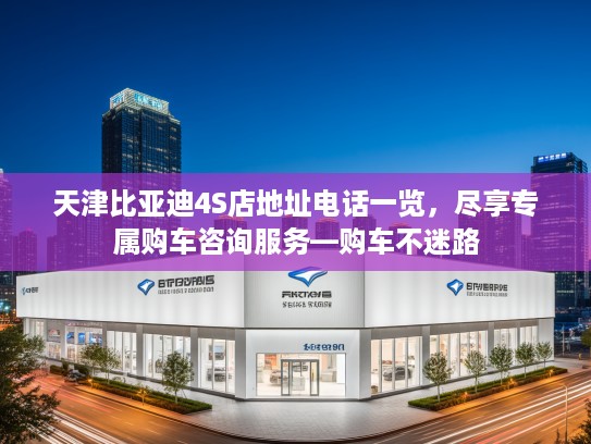 天津比亚迪4S店地址电话一览，尽享专属购车咨询服务—购车不迷路