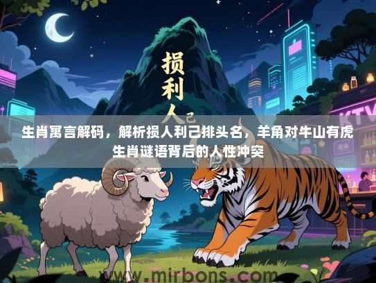 生肖寓言解码，解析损人利己排头名，羊角对牛山有虎生肖谜语背后的人性冲突